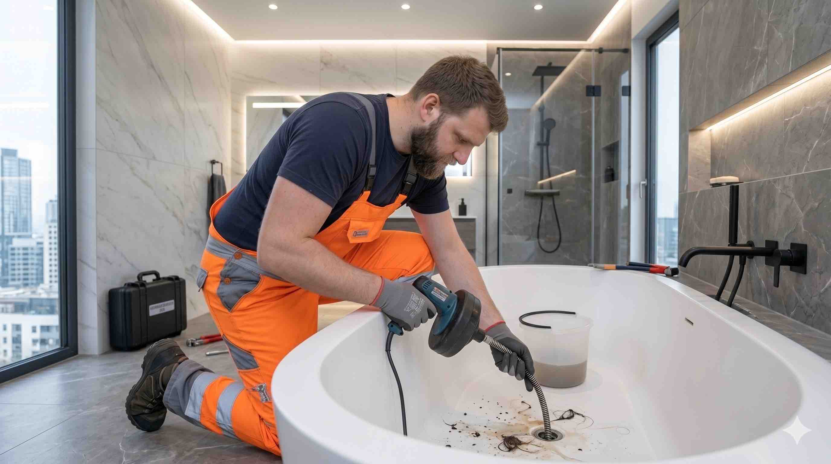 Badewannenabfluss verstopft