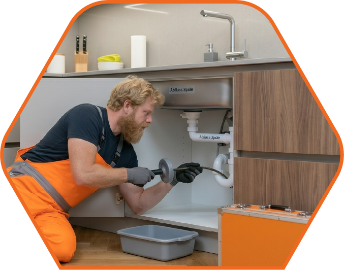 Küchenabfluss verstopft und Küchenspüle reinigen
