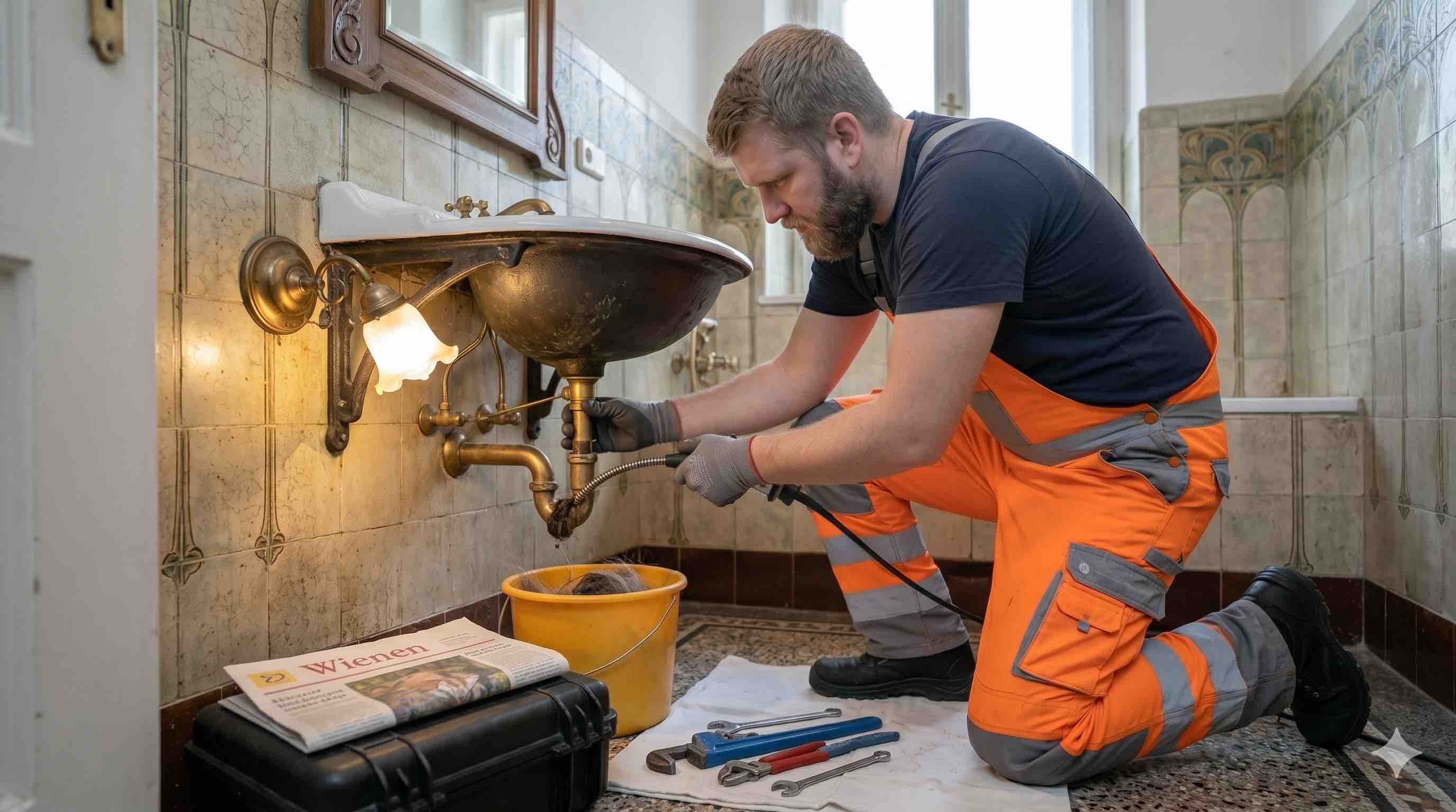 Waschbeckenabfluss reinigen