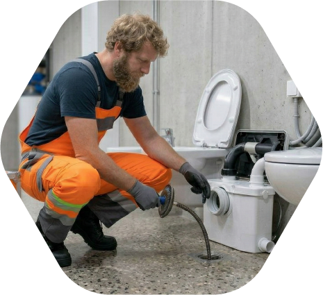 Hebeanlage am WC verstopft